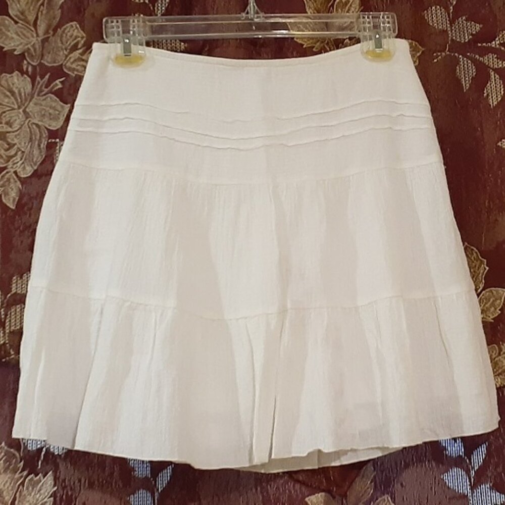 Byer California White Cotton Summer Tennis Mini Skirt Junior Size 3